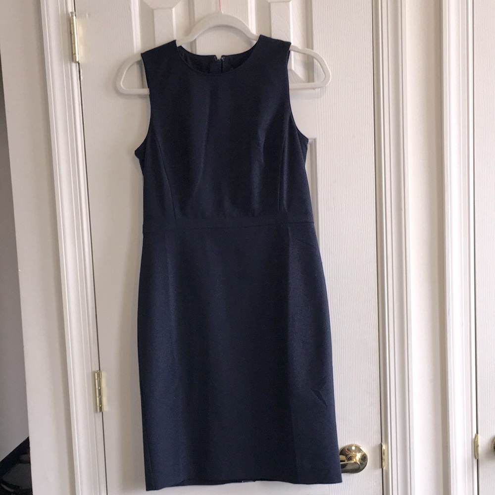 Ann Taylor Navy Sheath Dress- 2P NWT